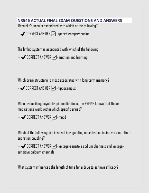 NR546 ACTUAL FINAL EXAM UPDATED 2024 QUESTIONS AND ANSWERS ALL CORRECT!!!