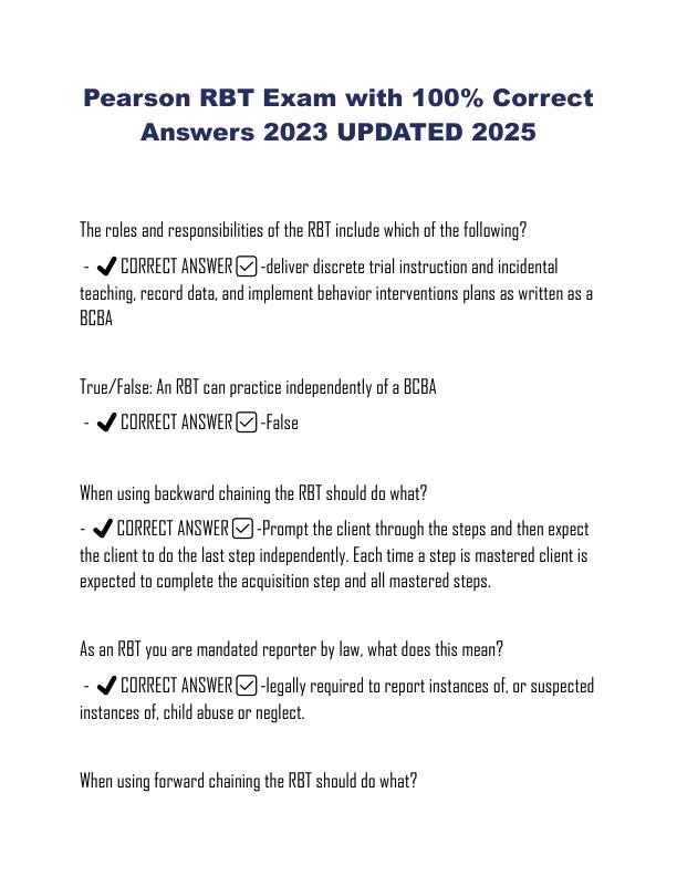 Pearson RBT Exam with 100% Correct Answers 2023 UPDATED 2025.pdf