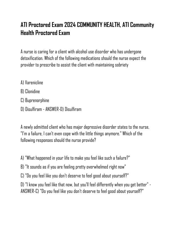 ATI Proctored Exam 2024 COMMUNITY HEALTH, ATI Community Health Proctored Exam.pdf