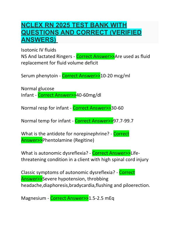 NCLEX RN 2025 TEST BANK WITH QUESTIONS AND CORRECT.pdf