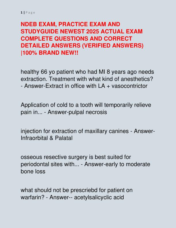 NDEB EXAM