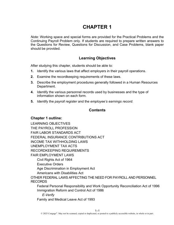 Solution Manual For Payroll Accounting 2025 36th Edition by Bernard J. Bieg, Bridget Stomberg Chapter 1-7
