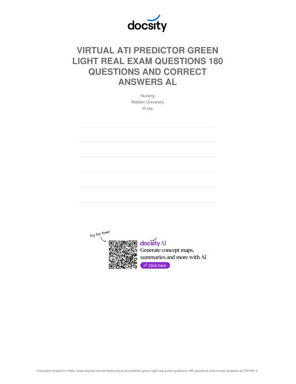 docsity-virtual-ati-predictor-green-light-real-exam-questions-180-questions-and-correct-answers-al