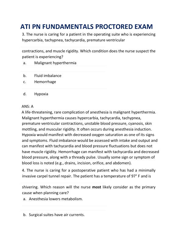 ATI PN FUNDAMENTALS PROCTORED EXAM