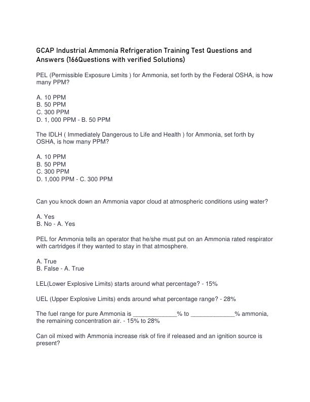 mobile-preview-GCAP Industrial Ammonia Refrigeration Training Test Questions an