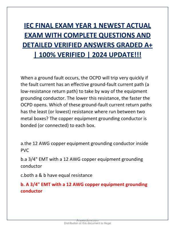 IEC FINAL EXAM YEAR 1 NEWEST ACTUAL EXAM WITH COMPLETE QUESTIONS AND DETAILED VERIFIED ANSWERS GRADED A.pdf