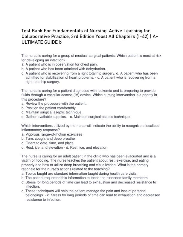 mobile-preview-Test Bank For Fundamentals of Nursing questions and