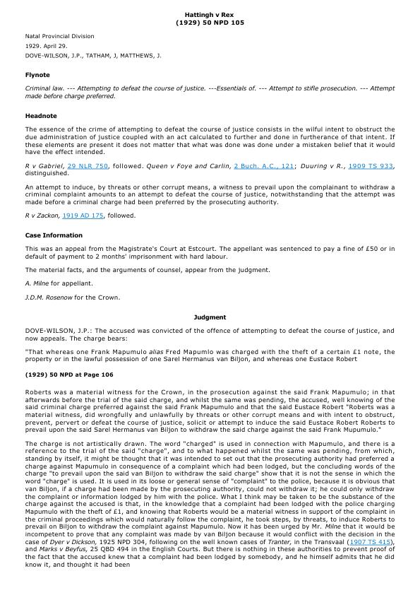 mobile-preview-Hattingh v Rex (1929) 50 NPD 105