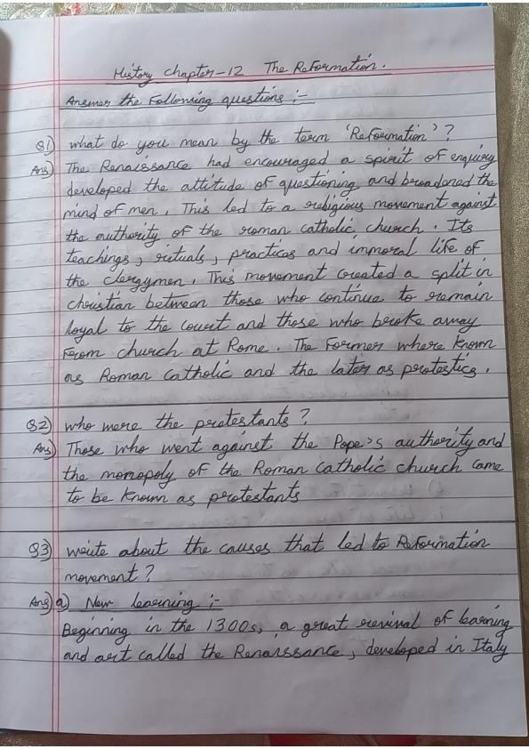 The Reformation (notes)