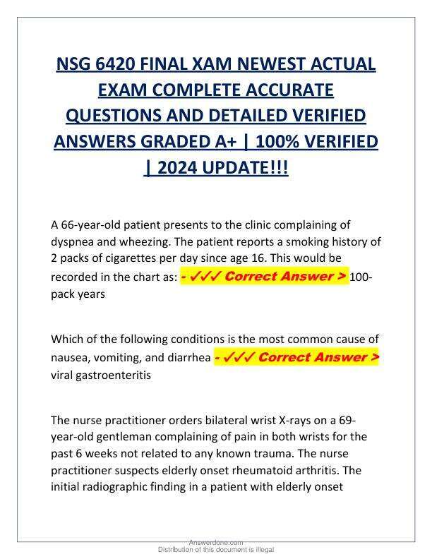 NSG 6420 FINAL XAM NEWEST ACTUAL EXAM COMPLETE ACCURATE QUESTIONS AND DETAILED VERIFIED ANSWERS GRADED A.pdf