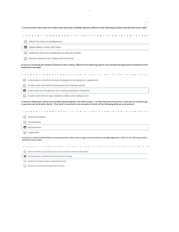 2023-2025 ATI PN Mental Health Proctored Exam with NGN 60 Proven Questions and Clinical Answers