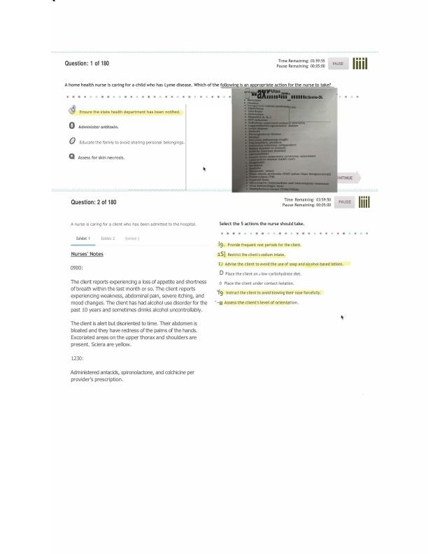 All Screenshots of the ATI RN Comprehensive Predictor Exam Comprehensive 2025