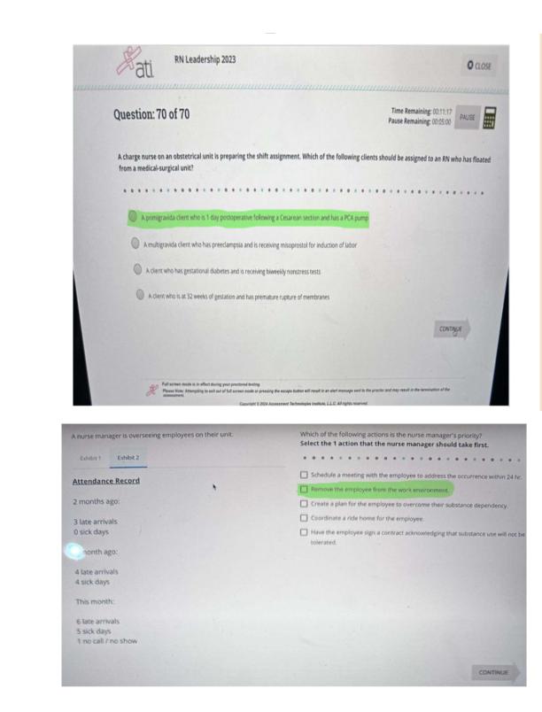 ATI RN Leadership Actual 2025 Expected Proctored Exam with NGN | All 70 Screenshot Questions and Verified Answers | Guarantee 100% Score on the 2025 RN ATI Leadership Proctored Exam