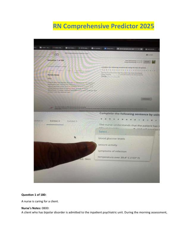 RN Comprehensive Predictor 2025 100% Pass Guaranteed