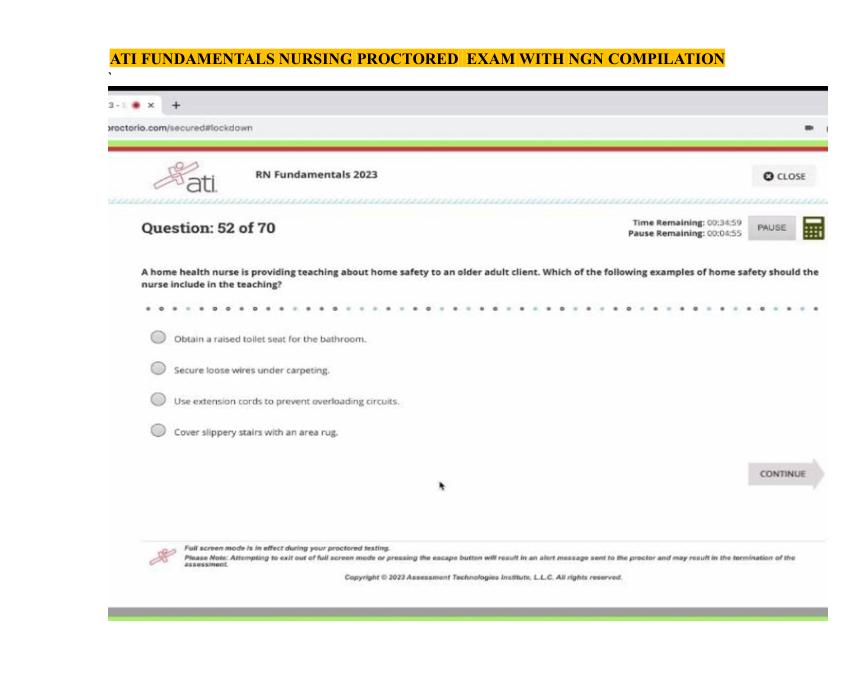 ATI RN fundamental Proctored Exam 2025 with NGN — All 70 Real Exam Screenshot Questions & 100% Verified ATI Answers | Pass the Official 2025 RN ATI fundamental Exam on Your First Try