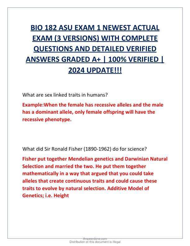 BIO 182 ASU EXAM 1 NEWEST ACTUAL EXAM.pdf