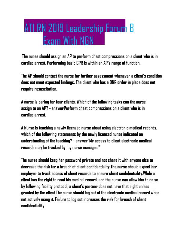 mobile-preview-ATI RN 2019 Leadership Forum B Exam With NGN 