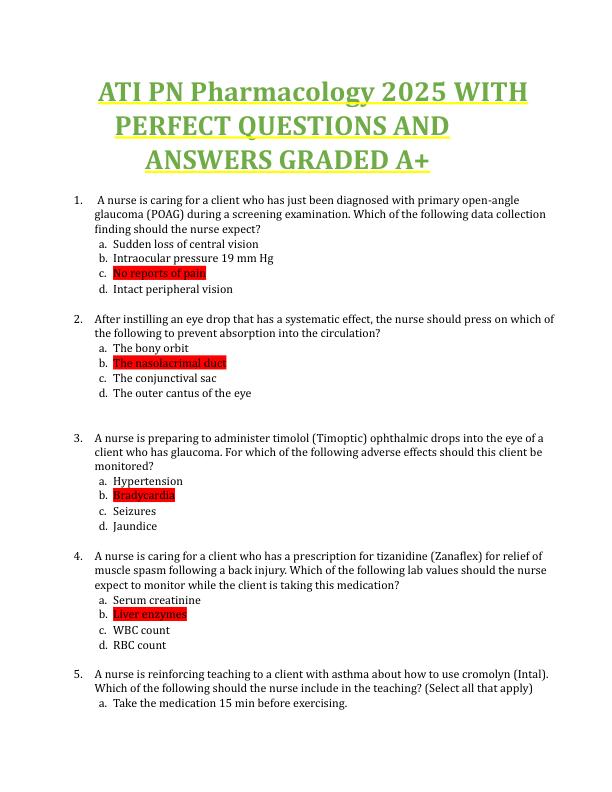 mobile-preview-ATI PN Pharmacology 2025 WITH PERFECT QUESTIONS AND ANSWERS GRADED A+