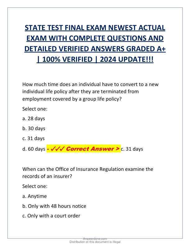 STATE TEST FINAL EXAM NEWEST ACTUAL EXAM WITH COMPLETE QUESTIONS AND DETAILED VERIFIED ANSWERS GRADED A.pdf