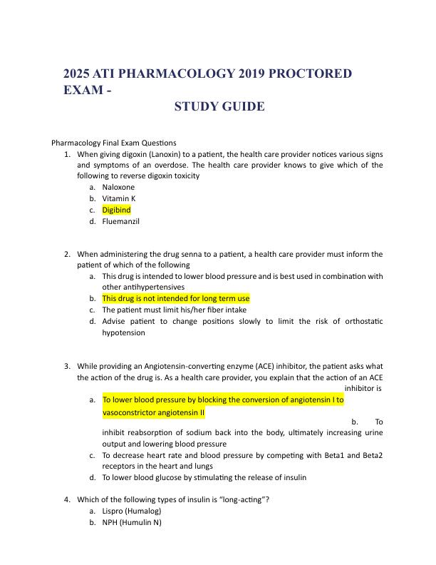 mobile-preview-2025 ATI PHARMACOLOGY 2019 PROCTORED EXAM 