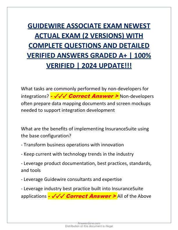 GUIDEWIRE ASSOCIATE EXAM NEWEST ACTUAL EXAM.pdf