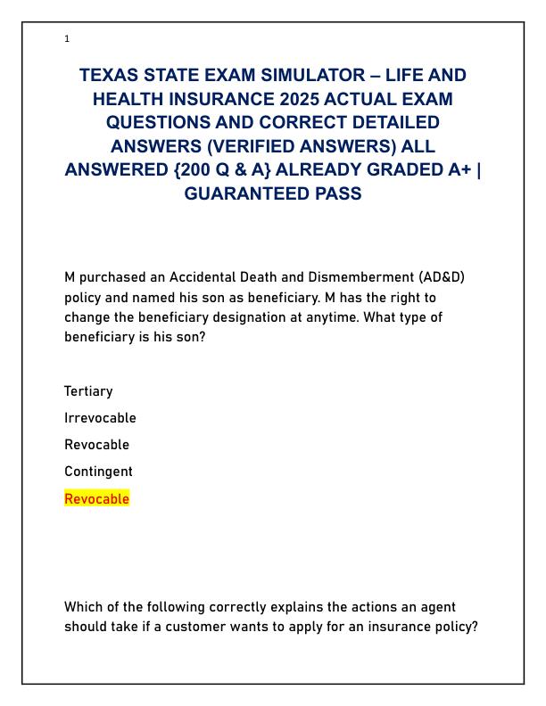 TEXAS STATE EXAM SIMULATOR
