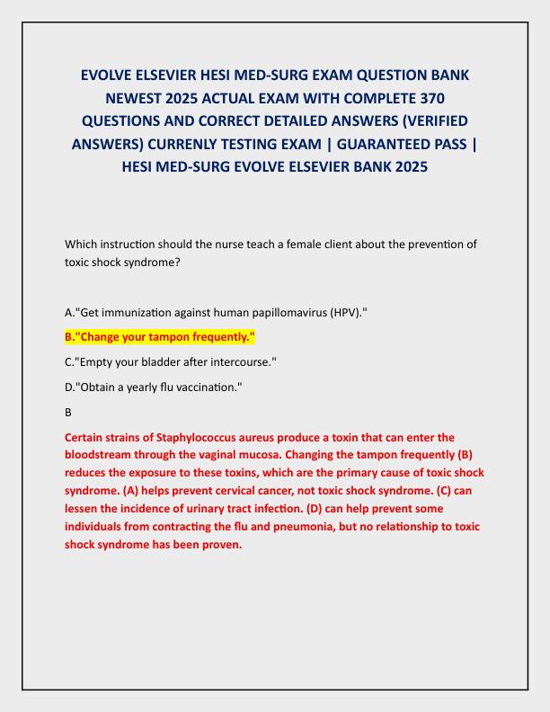 EVOLVE ELSEVIER HESI MED BBB