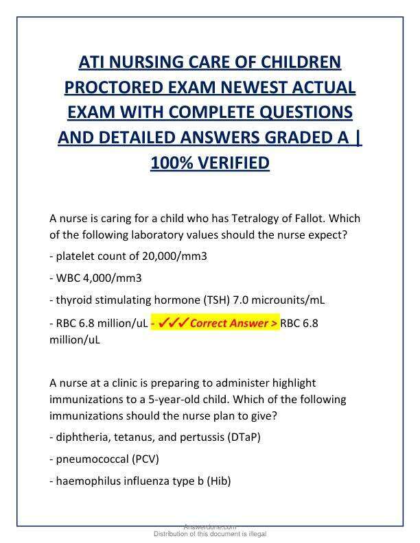 ATI NURSING CARE OF CHILDREN PROCTORED EXAM NEWEST ACTUAL EXAM WITH COMPLETE QUESTIONS AND DETAILED ANSWERS GRADED A.pdf