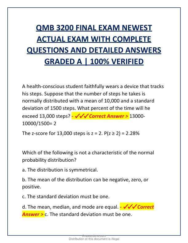 QMB 3200 FINAL EXAM NEWEST ACTUAL EXAM WITH COMPLETE QUESTIONS AND DETAILED ANSWERS GRADED A.pdf