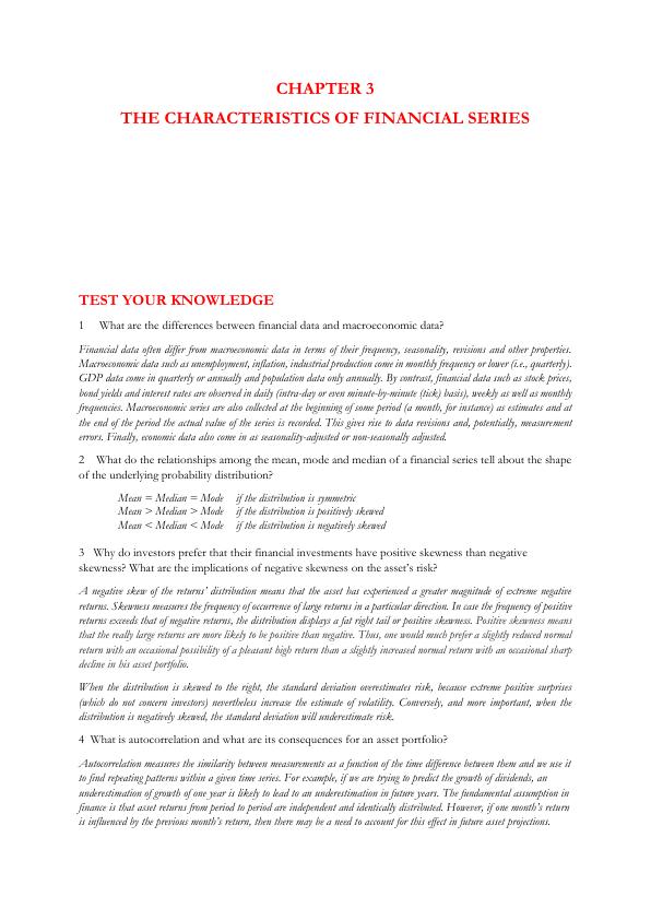Solution Manual For Financial Economics and Econometrics 1st edition By Nikiforos T. Laopodis chapter 3-15