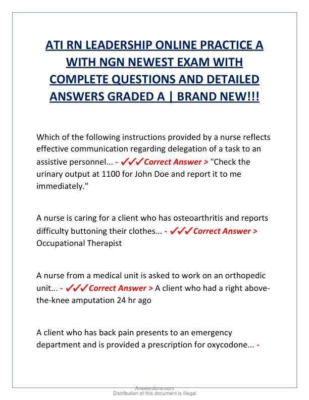 ATI RN LEADERSHIP ONLINE PRACTICE A WITH NGN NEWEST EXAM WITH COMPLETE QUESTIONS AND DETAILED ANSWERS GRADED A.pdf