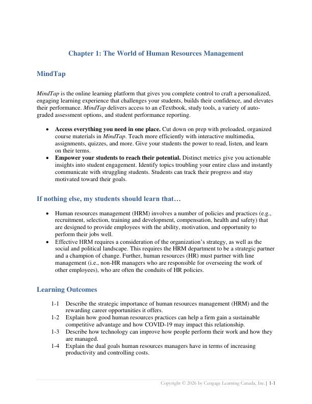 Solution Manual For Managing Human Resources, 11th Edition Canadian Parbudyal Singh, Stephen D. Risavy, Monica Belcourt, Scott Snell, Shad Morris