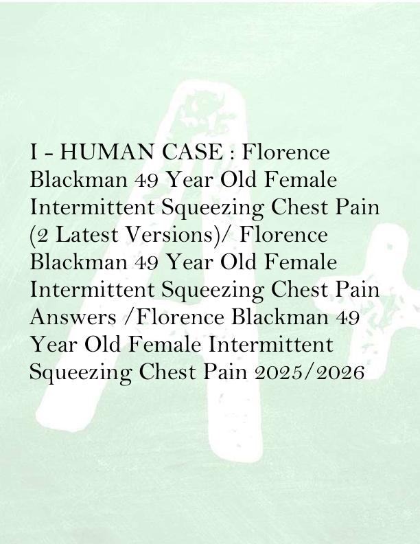 I - HUMAN CAS
