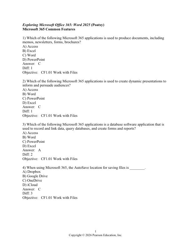 mobile-preview-Test Bank For Exploring Microsoft 365 Word 2025, 1st Edition By Mary Anne Poatsy Lynn Hogan
