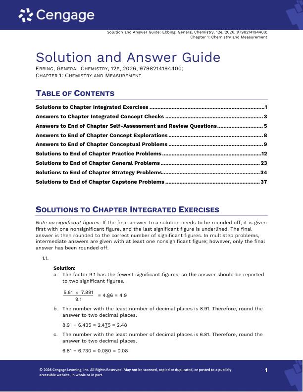 mobile-preview-Solution Manual For General Chemistry 12e Darrell D. Ebbing, Steven D. Gammon, Christopher Koenigsmann, Nancy Wu