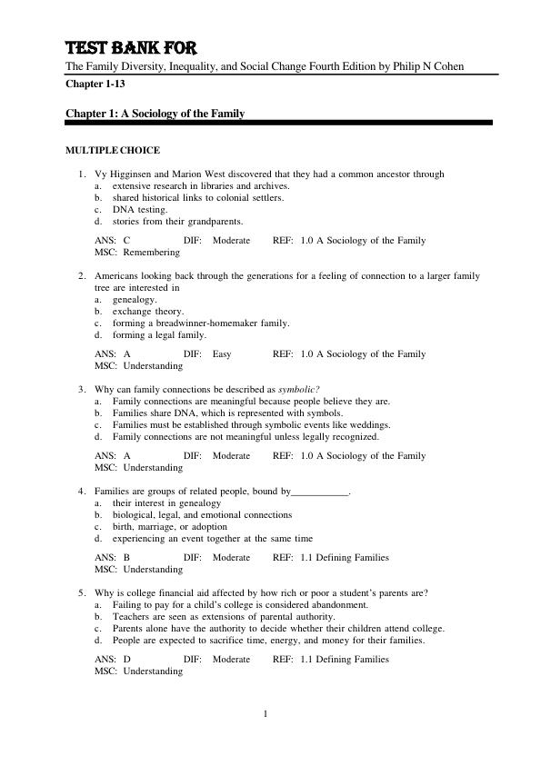 mobile-preview-Test Bank For The Family Diversity, Inequality, and Social Change Fourth Edition by Philip N Cohen Chapter 1-13