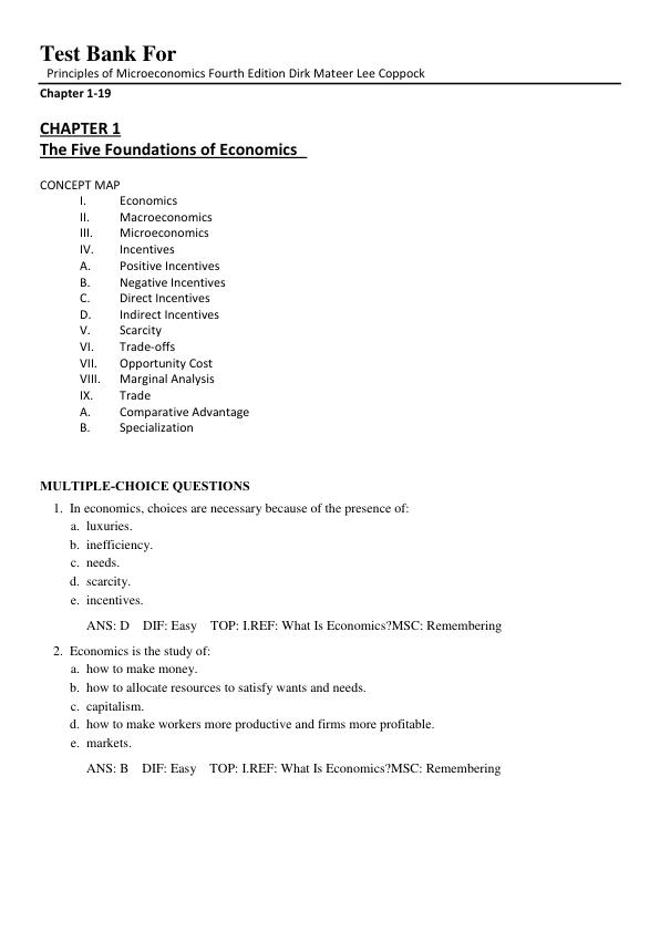 mobile-preview-Test Bank For Principles of Microeconomics Fourth Edition Dirk Mateer Lee Coppock Chapter 1-19