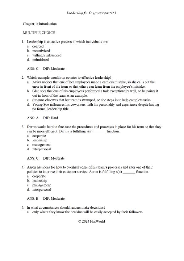 mobile-preview-Test Bank For Leadership for Organizations Version 2.1 By David A. Waldman and Charles O’Reilly