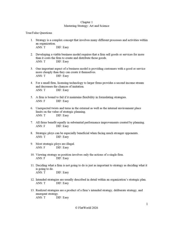 mobile-preview-Test Bank For Mastering Strategic Management Version 4.0 By Dave Ketchen and Jeremy Short Chapter 1-10