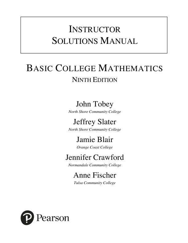 mobile-preview-Solution Manual For Basic College Mathematics, 9th Edition by John Tobey Jeffrey Slater Jamie Blair Jennifer Crawford Anne Fischer