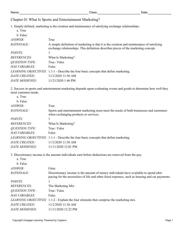 mobile-preview-Test Bank For Sports and Entertainment Marketing 5th Edition by Ken Kaser, Dotty B. Oelkers Copyright 2022 Chapter 1-15