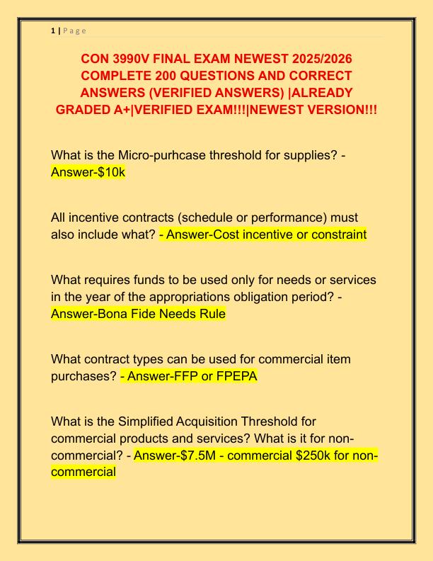 CON 3990V FINAL EXAM NEWEST 2025