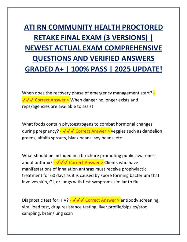 ATI RN COMMUNITY HEALTH PROCTORED RETAKE FINAL EXAM.pdf