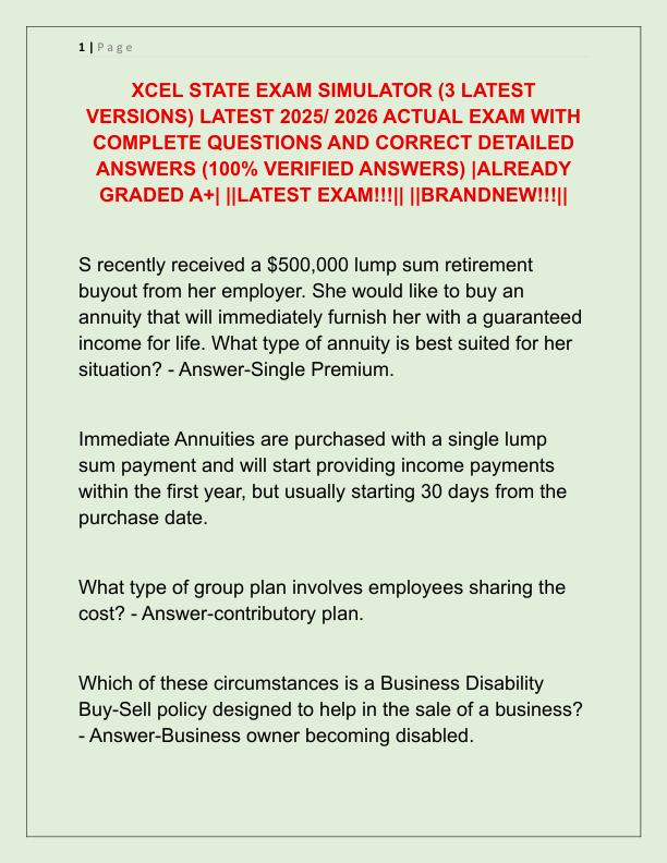 XCEL STATE EXAM SIMULATOR