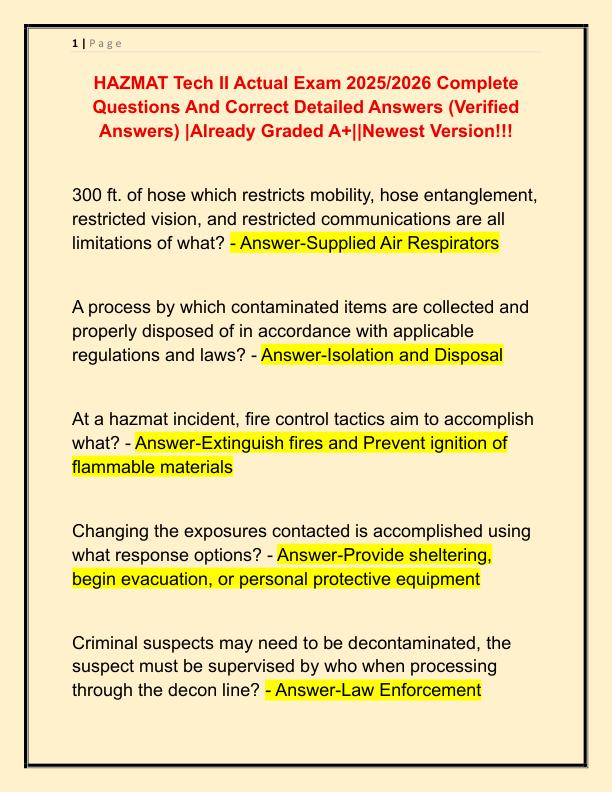 mobile-preview-HAZMAT Tech II Actual Exam 2025