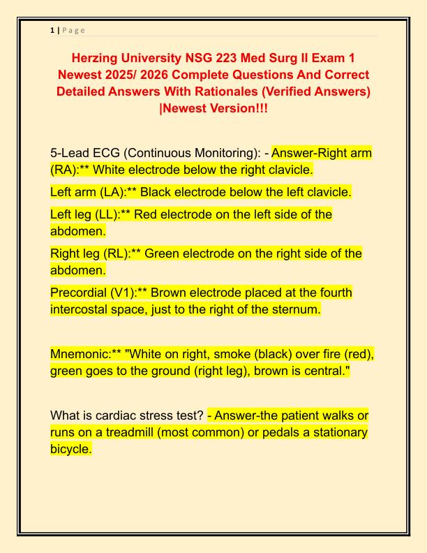 mobile-preview-Herzing University NSG 223 Med Surg II Exam 1 Newest 2025