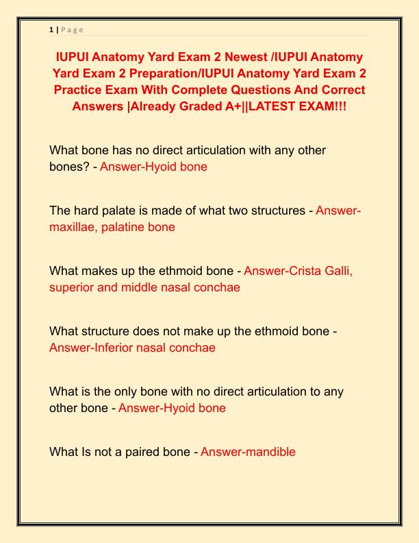 mobile-preview-IUPUI Anatomy Yard Exam 2 Newest