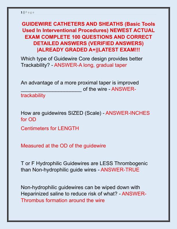 GUIDEWIRE CATHETERS AND SHEATHS