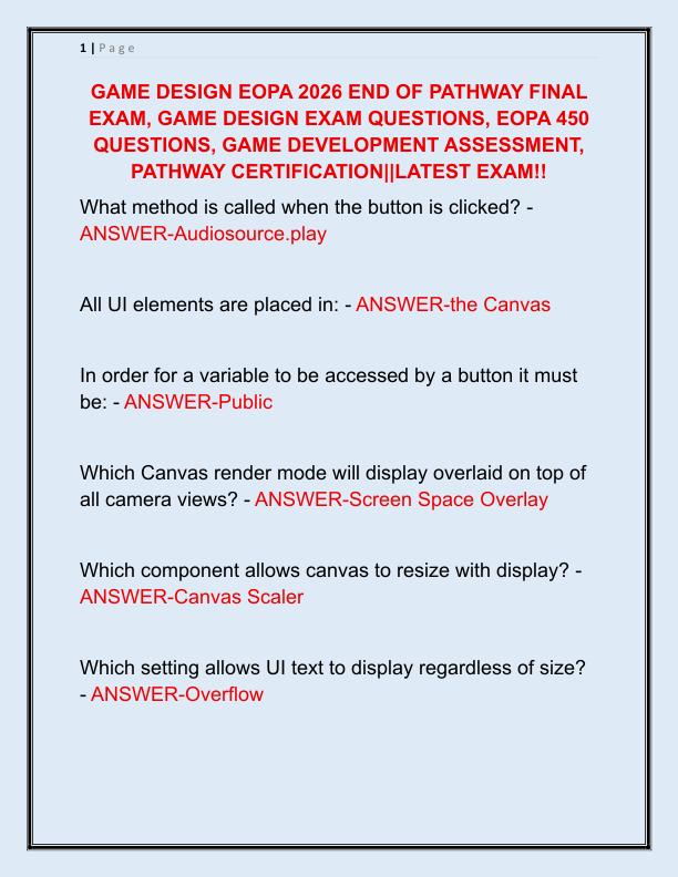 GAME DESIGN EOPA 2025