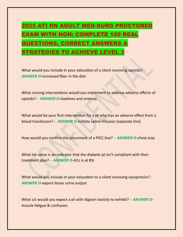 2025 ATI RN ADULT MED